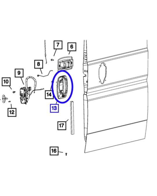 Mopar Door Handle - Right Rear