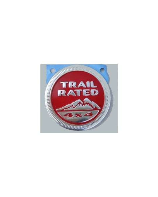 Mopar Emblem Trail Rated Trailhawk Red