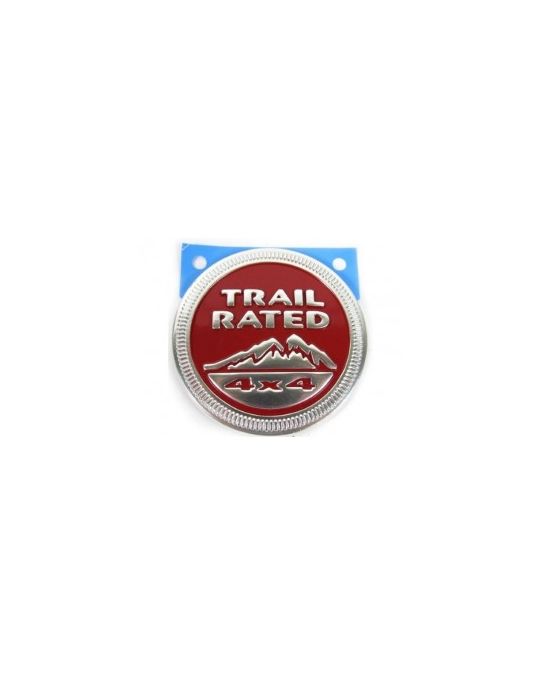 Mopar Emblem Trail Rated Red