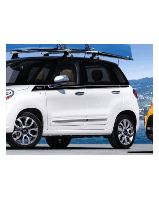 Mopar Decal - Upper Body Side - Black / Silver Stripe 500 Logo