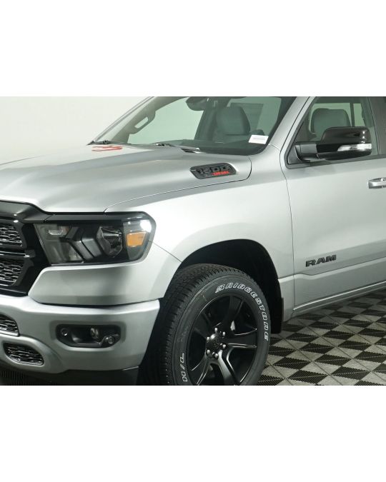 Mopar Emblem Blacked Out Hood Badge Left Side 1500 EcoDiesel