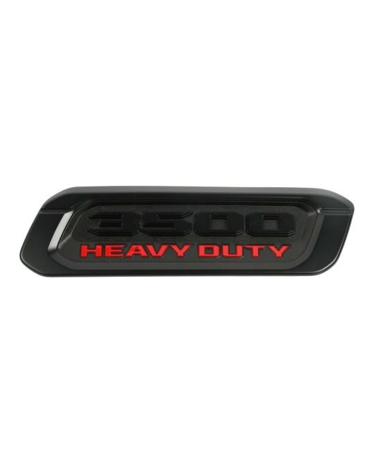 Mopar Emblem Hood Vent 3500 Heavy Duty Matte Black Red Passenger Side