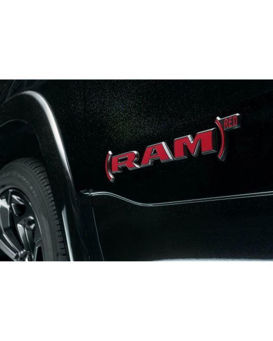 Mopar Red Edition RAM Door Badge In Red