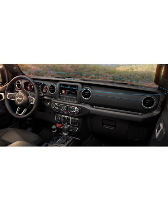 Mopar Dashboard 4xe Top Pad Trim Kit Black Leather & Blue Stitching