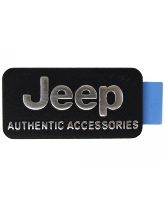 Mopar Jeep Authentic Accessories Badge Black Silver