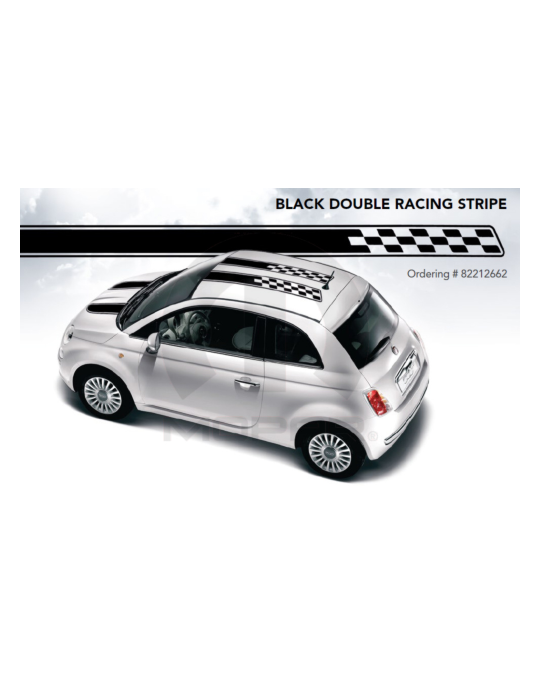 Mopar Decal Kit Top Stripes Black