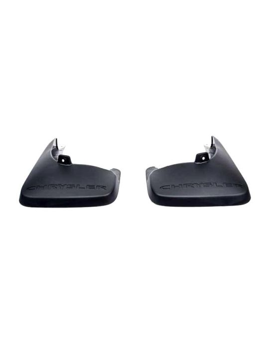 Mopar Splash Guards Rear Molded Black W/ Chrysler Logo