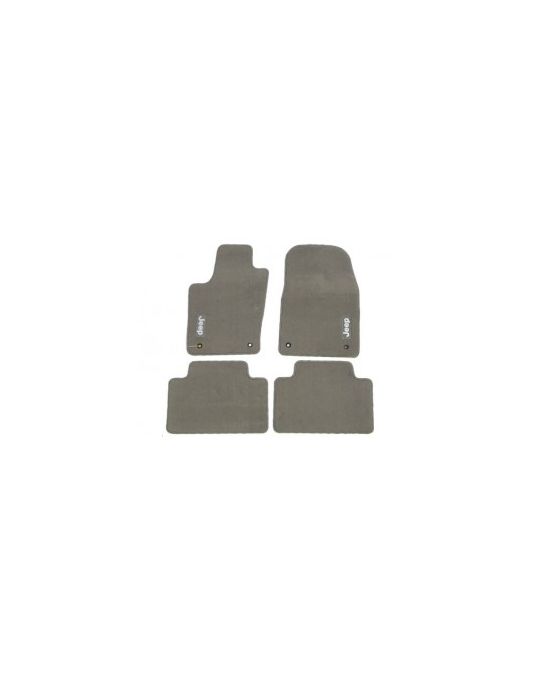 Mopar Carpet Mats Medium Graystone W/ Jeep Logo