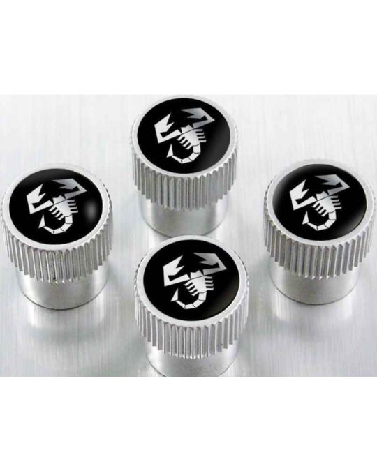 Mopar Valve Stem Caps Silver With Scorpion Logo