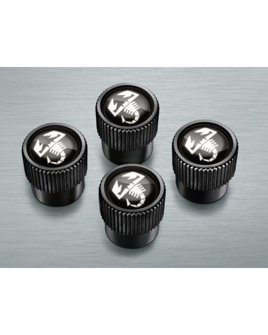 Mopar Valve Stem Caps Black with Scorpion Logo