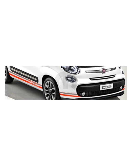 Mopar Decal - Lower Body Side - Gray and Red 500 Logo