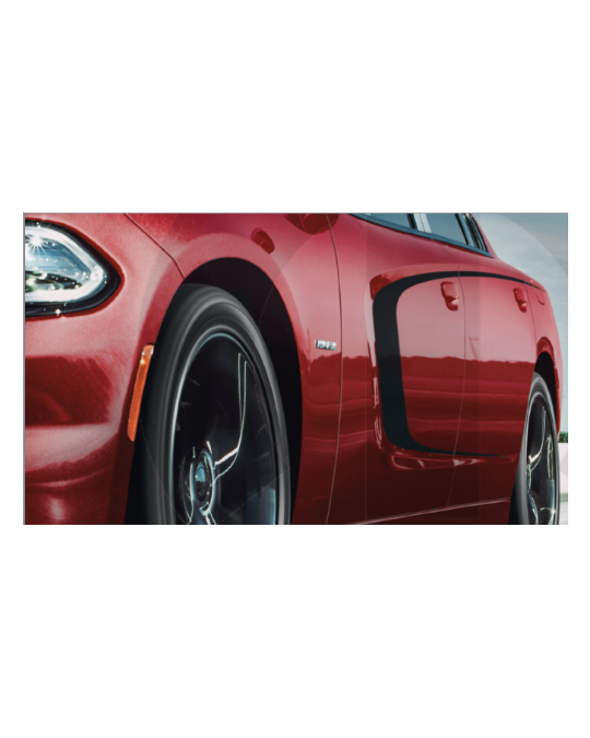 Mopar Decal Kit Body Side Graphic C-Style Stripes Black