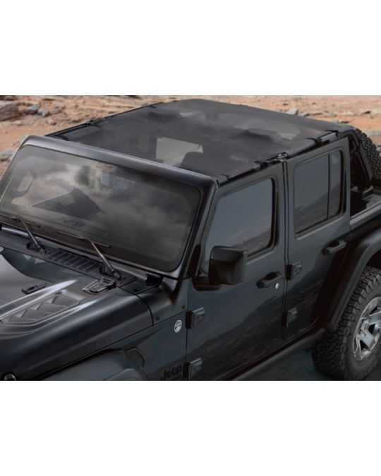 Mopar Sun Bonnet - 4 Door - Black Mesh