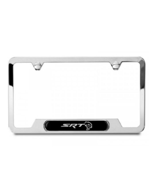 Mopar Plate Frame W/ SRT Hellcat Logo Polished