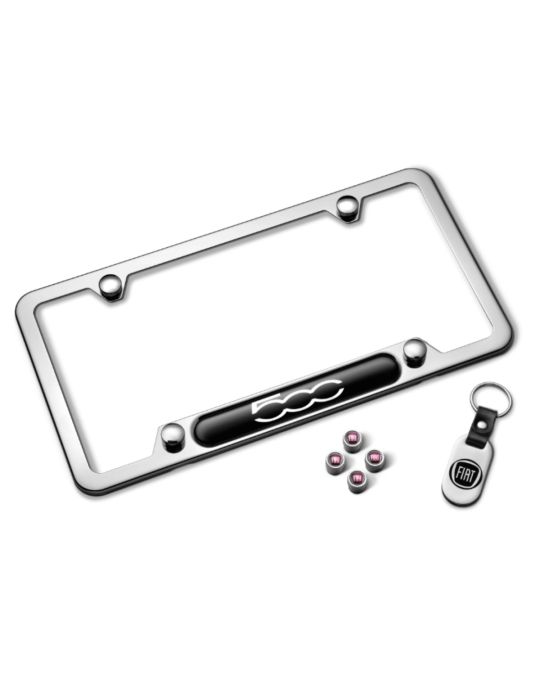 Mopar License Plate Frame Gift Set Chrome With 500 Logo