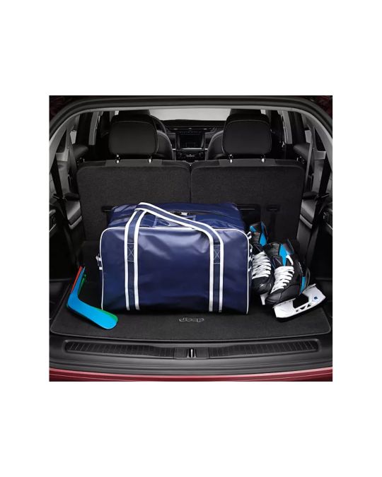 Mopar Carpet Cargo Mat Black With Jeep Logo For Two Row