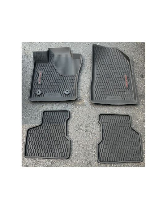 Mopar Rubber All Weather Bucket Style Floor Mats Black With Dodge Hornet Logo