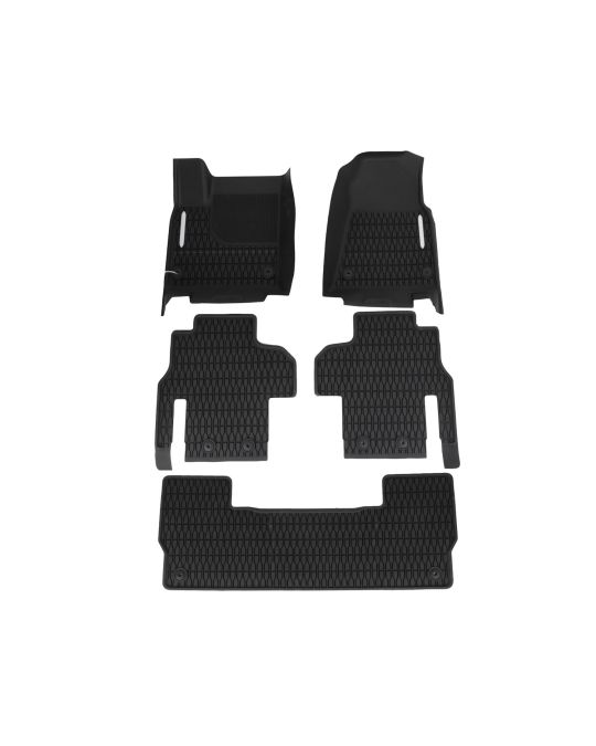 Mopar All Weather Rubber Floor Mats For First Second Third Rows Grand Wagoneer Logo