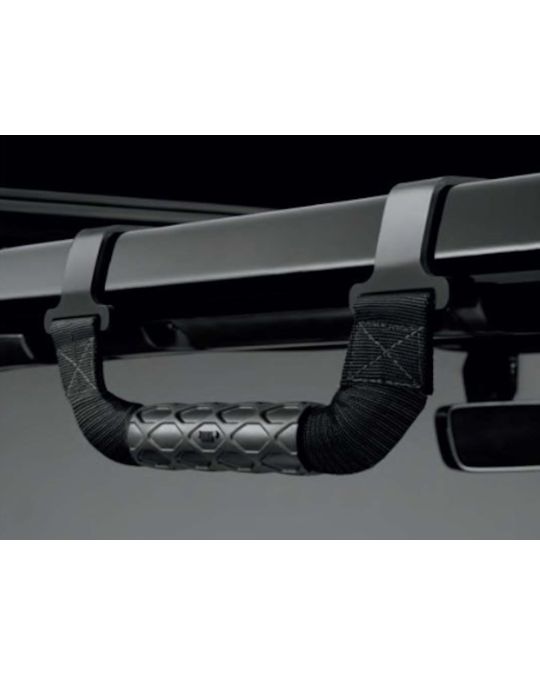 Mopar Front Grab Handles Set Of Two Black With Jeep Grille Logo