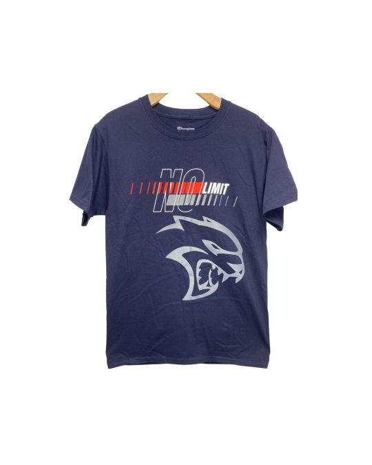 Short Sleeve T-Shirt Hellcat No Limit Navy Blue Size Small