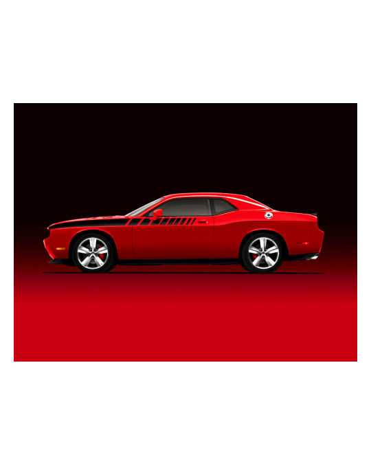 Mopar Decal Kit Strobe Stripe Graphic Black