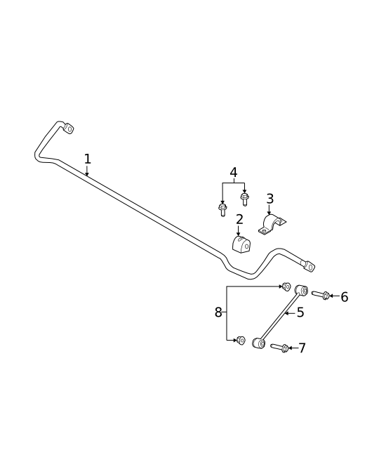 Mopar Police Sway Bar Upgrade Kit Rear