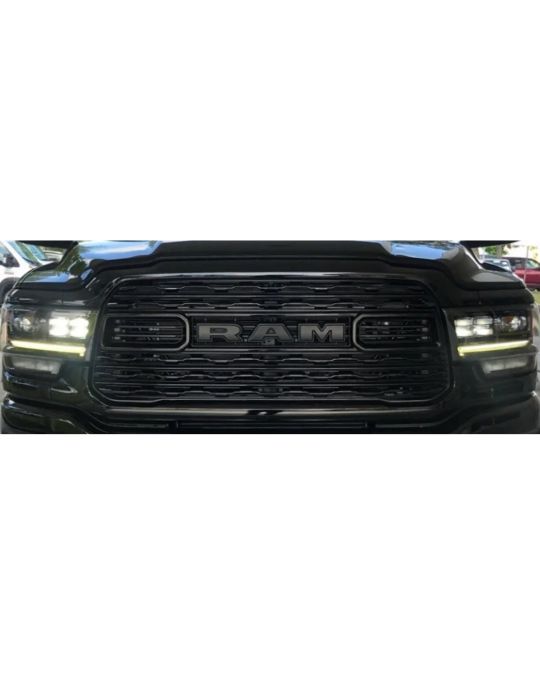 Mopar RAM Grille Emblem Matte Black Night Edition