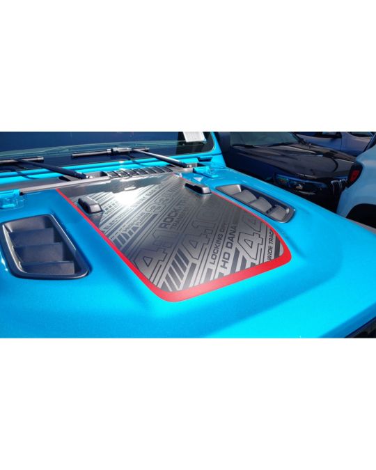 Mopar Hood Decal - Recon Black / Red