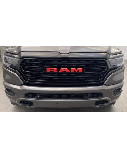 Mopar Red Edition RAM Front Grille Badge In Red