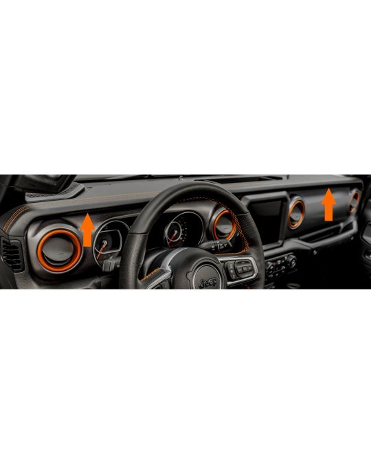 Mopar Dashboard Top Pad Trim Kit Mojave Orange Stitching