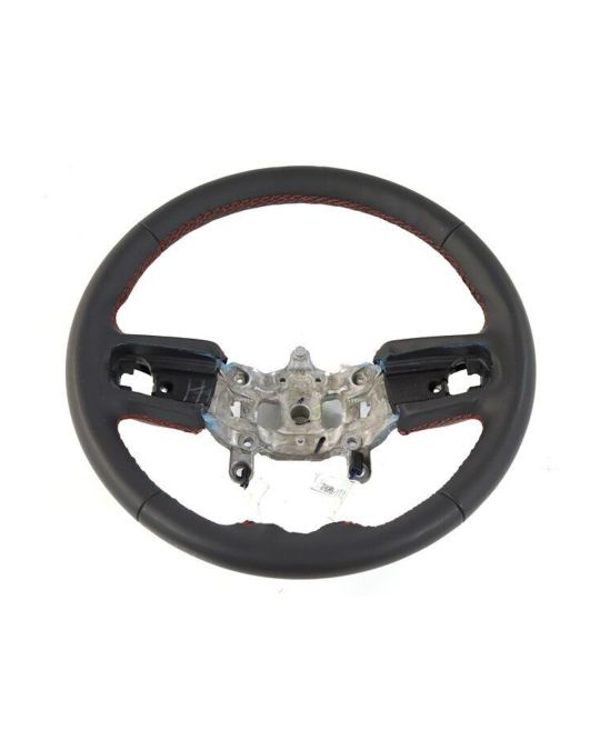 Mopar Steering Wheel Upgrade Heated Black Leather With Red Stitching