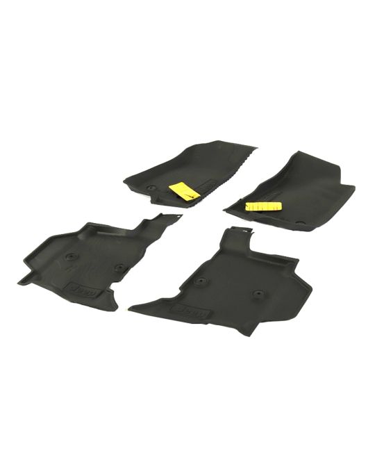 Mopar Rubber Floor Mats With Black Jeep Logo For 4XE