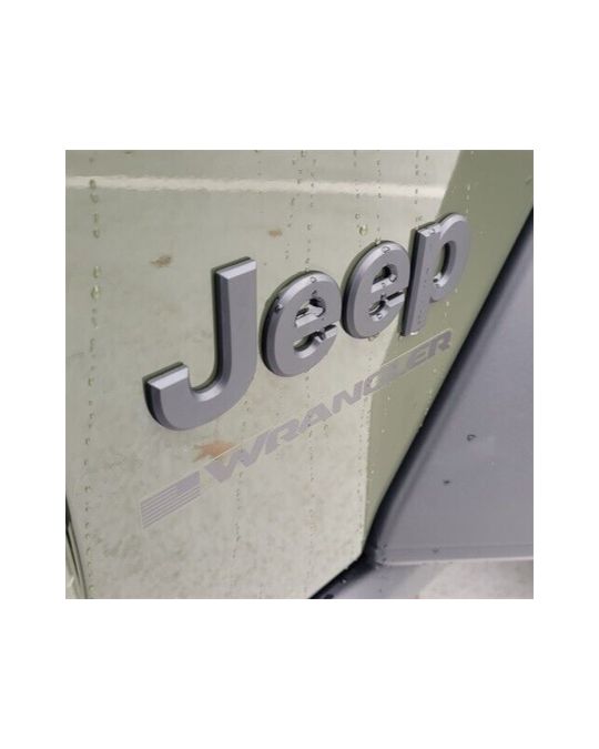 Mopar Decal Wrangler With American Flag Low Gloss Black For Passenger Side