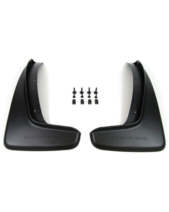 Mopar Splash Guards Kit Of Two For Rear Molded Black With Dodge Logo