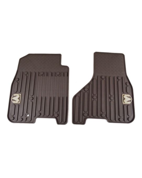 Mopar Rubber Mats Front Bark Brown