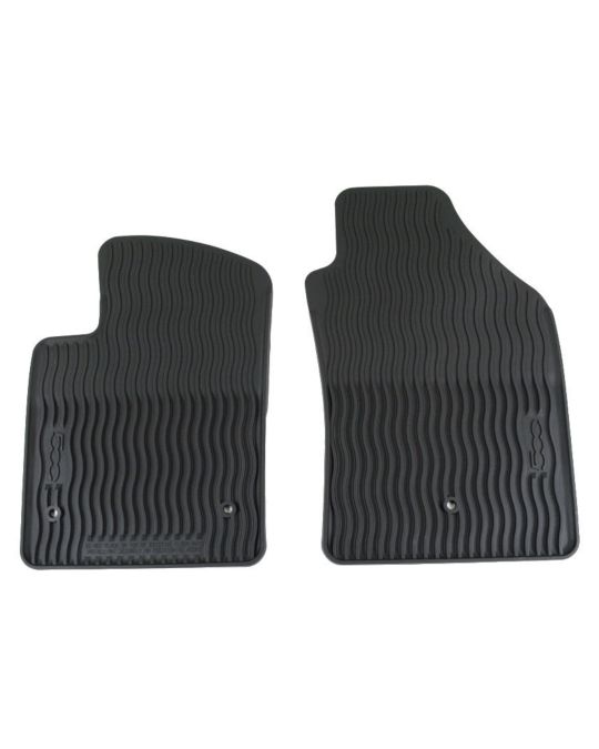 Mopar All Weather Mats Set Of Two For Driver & Passenger Sides Black With 500 Logo