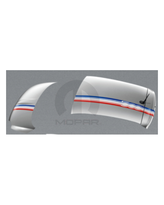 Mopar Decal Kit Top Stripes Red White & Blue