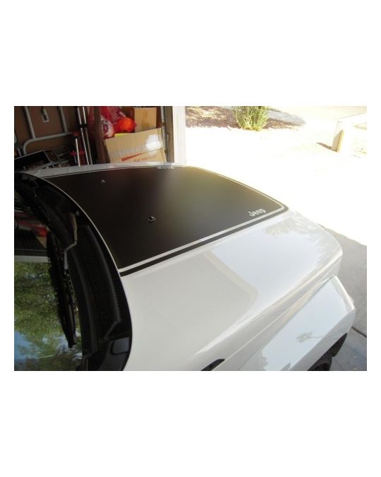 Mopar Hood Decal Black W/ Jeep Logo