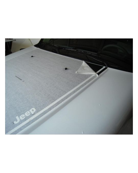 Mopar Hood Decal Silver W/ Jeep Logo