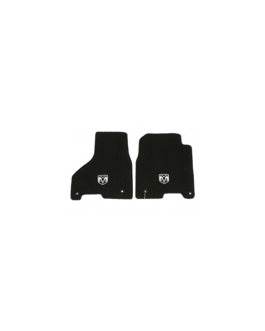 Mopar Floor Mats Crew & Mega Cab Front Two Black