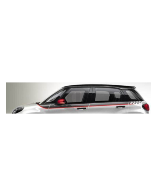 Mopar Decal - Upper Body Side - Gray and Red Racing Stripe