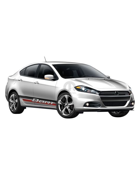 Mopar Decal Kit Lower Bodyside Black White Red Stripes