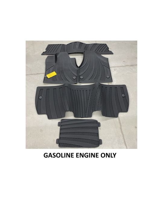 Mopar Rubber Floor Mats For First Second And Third Rows With Chrysler Logo For Gasoline Powertrain