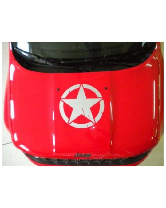 Mopar Hood Decal US Army Star White
