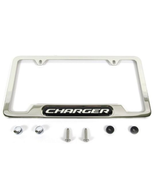 Mopar Plate Frame Polished W/ Charger Logo