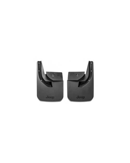 Mopar Splash Guards Rear Black Paintable With Jeep Logo For Sahara And Sport