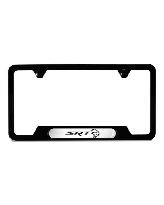 Mopar Plate Frame W/ SRT Hellcat Logo Black