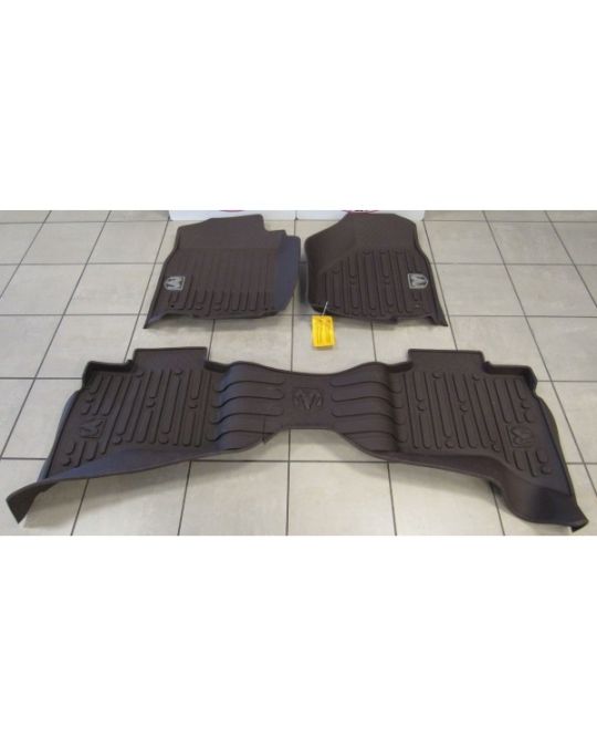 Mopar Rubber Mats Bucket Style Front & Rear Brown