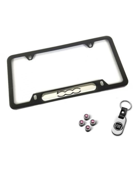 Mopar License Plate Frame Gift Set Black With 500 Logo