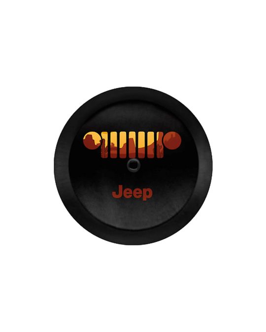 Mopar Spare Tire Cover - Jeep Grille Logo 3 Color